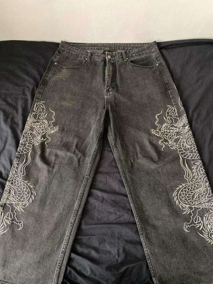 Ed Hardy Jeans - Dragon Design W32 L34, Kleding | Heren, Spijkerbroeken en Jeans, Zo goed als nieuw, W33 - W34 (confectie 48/50)
