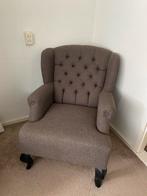 Taupe fauteuil, barok, vintage, Ophalen, Gebruikt, 75 tot 100 cm, Stof