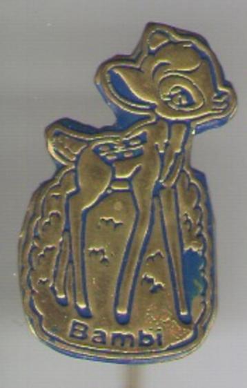 Bambi blauw op koper stripfiguur speldje ( R_029 ) beschikbaar voor biedingen