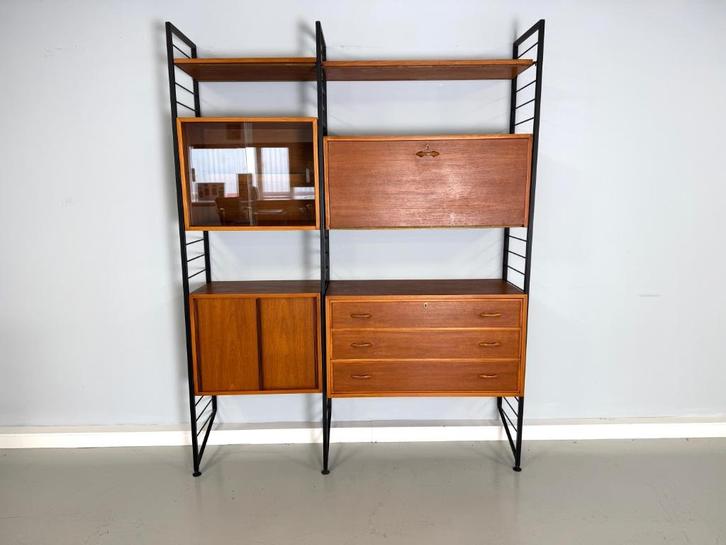 Vintage modulair wandmeubel " Ladderax"  SALE, Huis en Inrichting, Kasten | Wandmeubels, Zo goed als nieuw, Minder dan 100 cm