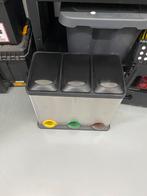 Pedaalemmer 3-in-1 voor afvalscheiding 24 liter, Ophalen, Met pedaal, Rvs, Minder dan 50 cm