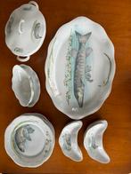 Vintage porseleinen vis-servies voor 6 personen van Bavaria, Antiek en Kunst, Antiek | Servies compleet, Ophalen of Verzenden