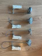 4 Viabizzuno spots voor rail, Huis en Inrichting, Lampen | Spots, Verzenden, Zo goed als nieuw, Metaal of Aluminium
