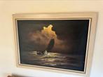 Schilderij bomschuit, Antiek en Kunst, Ophalen of Verzenden
