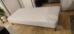 Boxspring 200x90, Ophalen, 90 cm, Eenpersoons, Wit