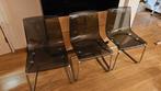 3 eetkamerstoelen "Tobias", Huis en Inrichting, Stoelen, Ophalen, Gebruikt, Grijs, Metaal