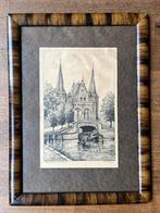 Tekening waterpoort in Sneek door Hansbert, Antiek en Kunst, Ophalen