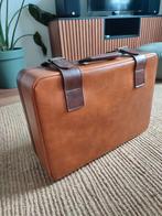Vintage Lederen koffer, Ophalen, Zo goed als nieuw, Leer, Minder dan 50 cm