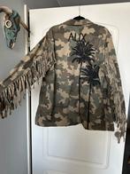 ALIX the label , jeans jas met legerprint en franjes, Kleding | Dames, Jassen | Zomer, Alix the label, Ophalen of Verzenden, Zo goed als nieuw