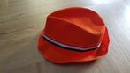 Oranje hoed met rood wit blauw lint  voor Koningsdag, One size fits all, Gedragen, Ophalen of Verzenden, Hoed