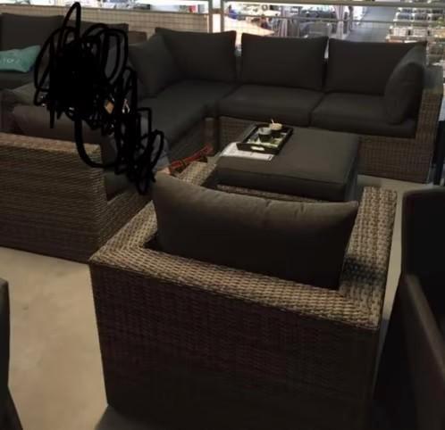 Garden impressions loungeset tuinset lounge bank set 5 delig, Tuin en Terras, Tuinsets en Loungesets, Zo goed als nieuw, Loungeset