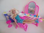 Barbie bij de kapper., Kinderen en Baby's, Speelgoed | Poppen, Gebruikt, Ophalen of Verzenden, Barbie