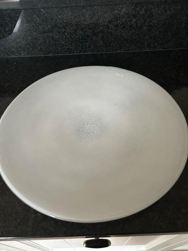 Dutz Fruitschaal Wit 43cm, Huis en Inrichting, Woonaccessoires | Schalen en Manden, Gebruikt, Schaal, Rond, Overige materialen