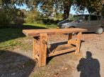 Timmermanswerkbank of industriële houten werkbank sidetable, Ophalen
