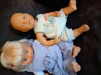 2x babypop groot 43 en 44 cm plaspop famosa spain zacht lijf, Ophalen of Verzenden, Gebruikt, Babypop