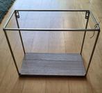 Nieuw 1 stuks Klein houten wand plankje / metalen kubus goud, Ophalen of Verzenden, Nieuw