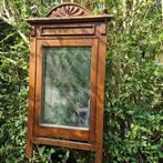 Antieke houten schouw (kantel) spiegel. (brocante), Huis en Inrichting, Gebruikt, 100 tot 150 cm, Ophalen of Verzenden, Rechthoekig