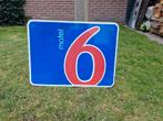 Motel 6 EXIT SIGN USA / Highway EXIT Sign uit Amerika 46x61, Gebruikt, Usa, Ophalen of Verzenden, Jellevhv@gmail.com
