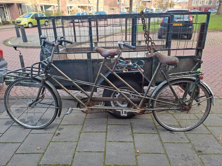 Te koop: Nostalgie Veeno tandem opknapper slechts €30,-, Fietsen en Brommers, Fietsen | Tandems, Gebruikt, Minder dan 10 versnellingen