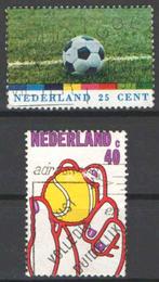 Nederland NVPH nr 1050/1 gestempeld Voetbal en Tennis 1974, Postzegels en Munten, Postzegels | Nederland, Ophalen of Verzenden