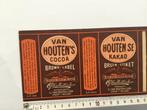 Etiket cacao van Houten. Zuid Afrikaans, Ophalen of Verzenden, Zo goed als nieuw