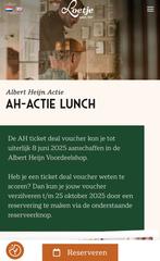 Albert Heijn LOETJE LUNCH actie!, Tickets en Kaartjes, Eén persoon