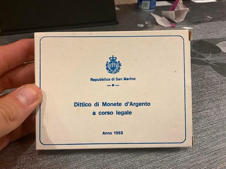 San Marino 500 & 1000 Lire Set - Zeldzaam!, Postzegels en Munten, Munten | Europa | Niet-Euromunten, Setje, Overige landen, Zilver