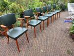 Zes retro tijsseling eetkamerstoelen, Ophalen of Verzenden, Huis en Inrichting