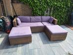 Lounche set, twee hockers en kussens, Tuin en Terras, Tuinsets en Loungesets, Gebruikt, Ophalen