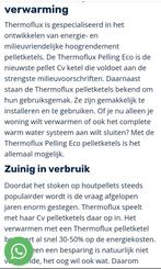 Termoflux Pellet CV Ketel 50 kW, 30 tot 80 cm, Gebruikt, Hoog rendement (Hr), Cv-ketel of Combi-ketel