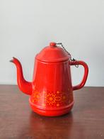 Antieke emaille Brabantia koffiepot oranje kan koffiekan, Ophalen of Verzenden