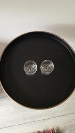 2 borrelglaasjes met logo, Verzamelen, Glas en Borrelglaasjes, Ophalen, Gebruikt, Borrel- of Shotglas