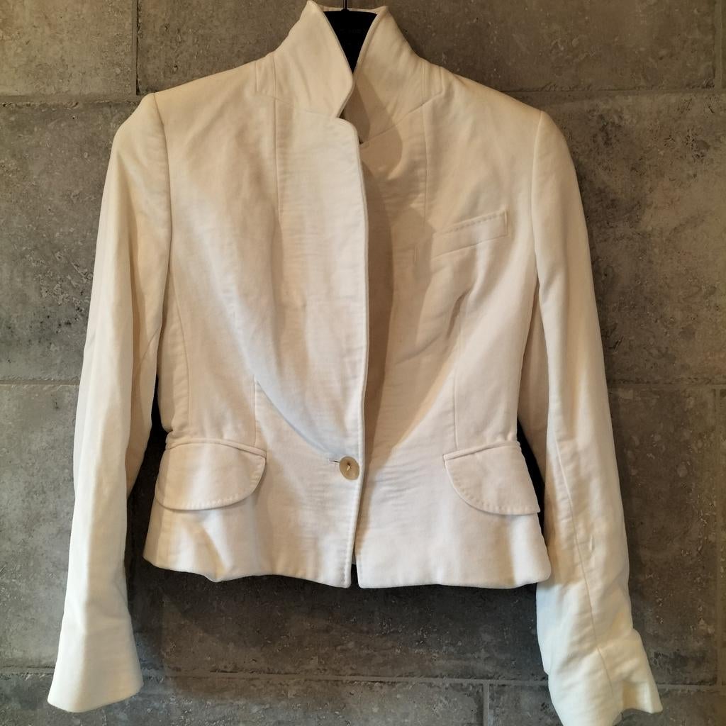 Kyuso korte blazer dubbel gevoerd maat S, Kleding | Dames, Kyuso, Wit, Ophalen of Verzenden, Zo goed als nieuw