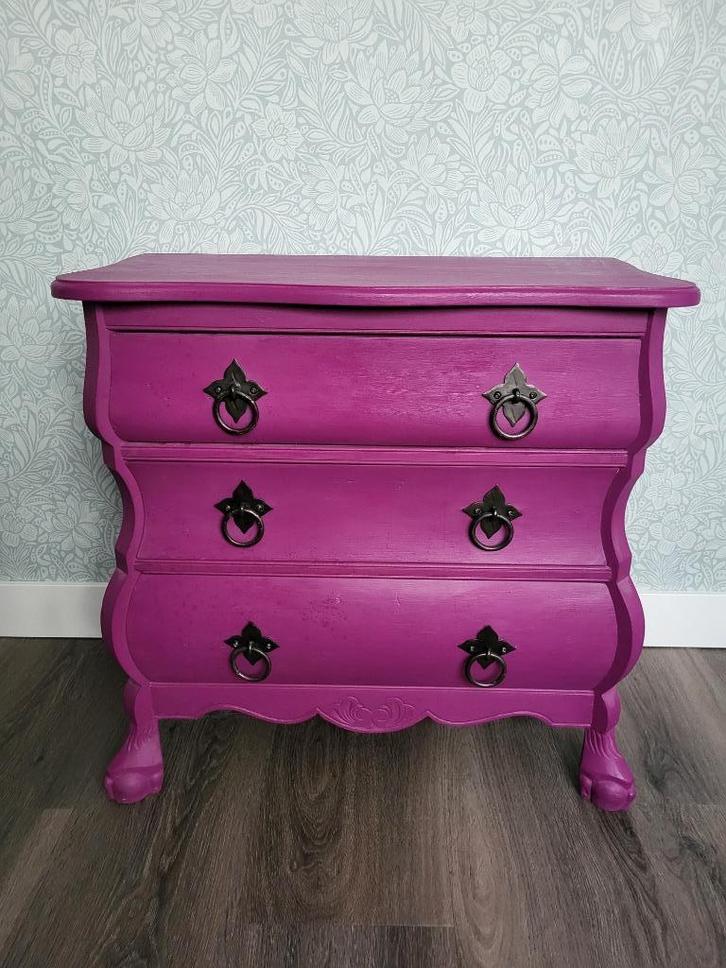 Buikkastje fuchsia roze, Huis en Inrichting, Kasten | Ladekasten, Gebruikt, Minder dan 100 cm, 50 tot 100 cm, 25 tot 50 cm, Overige houtsoorten