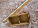 Vintage bureaucollectie – hout & karakter (set van 2), Ophalen of Verzenden, Gebruikt