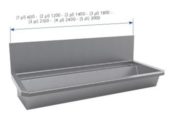 RVS wasgoot wastrog 1800 mm. beschikbaar voor biedingen