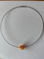 Oranje  Ketting van swarovsky kralen, Sieraden, Tassen en Uiterlijk, Kettingen, Met kristal, Overige materialen, Oranje, Ophalen of Verzenden