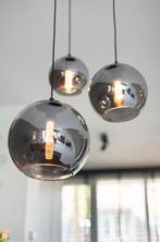 Hanglamp bollen rookglas, Huis en Inrichting, Lampen | Hanglampen, Ophalen, Zo goed als nieuw, 75 cm of meer