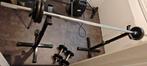 Complete Homegym Set: Bank, Bar, Halters, Ophalen, Gebruikt, Benen, Fitnessbank
