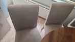 Keuken stoelen en glazen ronde tafel, Gebruikt, Rond, Ophalen of Verzenden, Vier personen