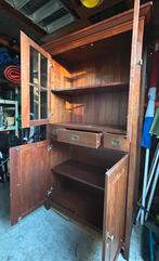 Koloniale buffetkast met glazen deurtjes, Huis en Inrichting, Ophalen, Gebruikt, 100 tot 150 cm, 100 tot 150 cm