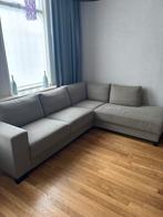 Hoekbank - Stof - Grijs / beige, Huis en Inrichting, Banken | Bankstellen, Ophalen, 250 tot 300 cm, Gebruikt, Hoekbank