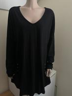 NIEUW Longshirt A-lijn met leuke knopen, zwart, maat 52/54, Ophalen of Verzenden, Nieuw, Zwart, Shirt of Top