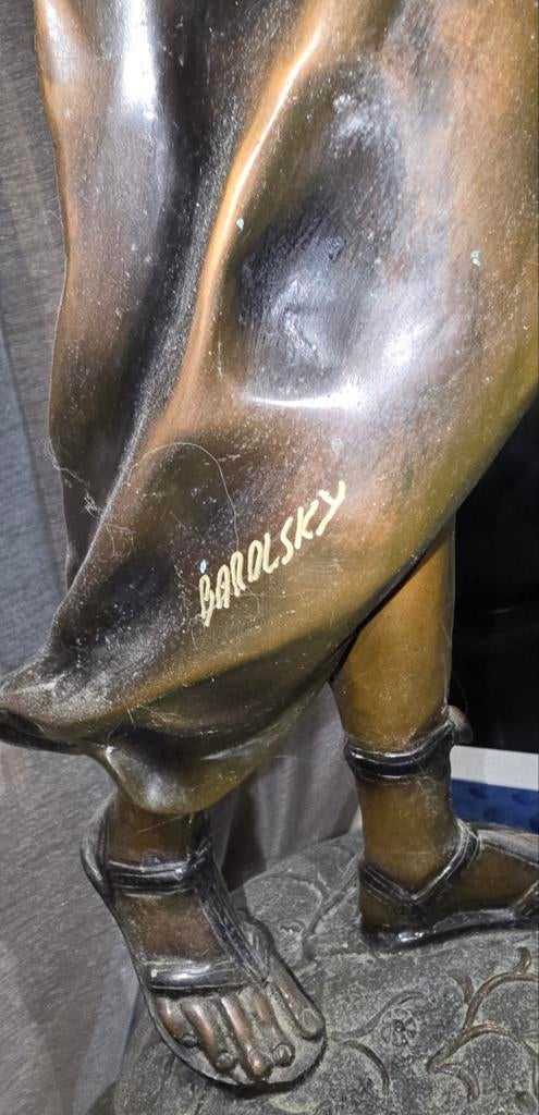 Bronzen Barolsky Beeld - 91  Hoog weegt 12 kg, Ophalen, Brons