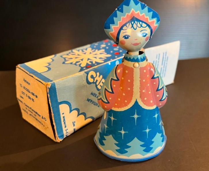 Blikken Russische ijsdanseres, Verzamelen, Poppetjes en Figuurtjes, Zo goed als nieuw, Ophalen of Verzenden