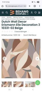 1 rol Behang Dutch Wall Decor Erismann Elle, Ophalen of Verzenden, Minder dan 10 m², Beige