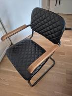Leren eetkamer stoelen 4 stuks, Huis en Inrichting, Stoelen, Ophalen, Zwart, Leer, Zo goed als nieuw