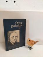 Mallan, Ds. F.; Om te gedenken (40 jarig ambtsjubileum), Boeken, Gelezen, Christendom | Protestants, Ophalen of Verzenden