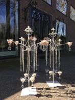 Koopje Lot 8 grote brocante kandelaars H112cm smeedijzer, Ophalen