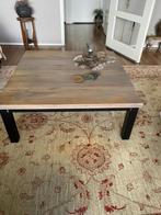 Supermooie industriële houten salontafel, 50 tot 100 cm, Ophalen of Verzenden, Eikenhout, Zo goed als nieuw